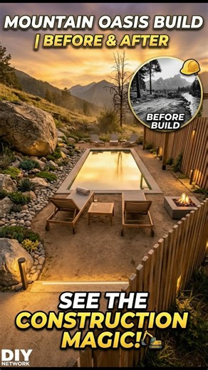 From Nothing to Paradise! Mountain Pool Build Time-Lapse 🌊