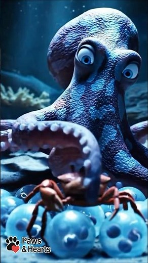 Tragic Animal Instinct: Why Female Octopus Dies After Laying Eggs 🐙💔 #shorts