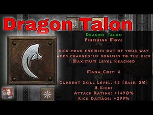 D2R Skills & Abilities - Dragon Talon, Martial Arts (Assassin)