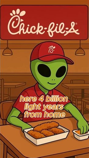 Alien Tries Chick-fil-A For The First Time! 🍗👽