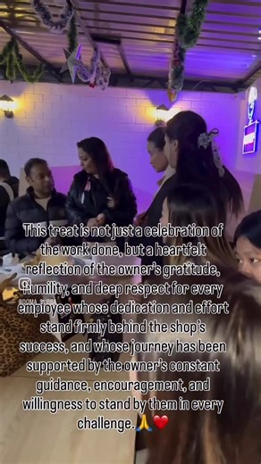 Doma Subba on Instagram: "This treat is not just a celebration of the work done, but a heartfelt reflection of the owner’s gratitude, humility, and deep respect for every employee whose dedication and effort stand firmly behind the shop’s success, and whose journey has been supported by the owner’s constant guidance, encouragement, and willingness to stand by them in every challenge.#reel #insta #explorepage✨ #memory #party"