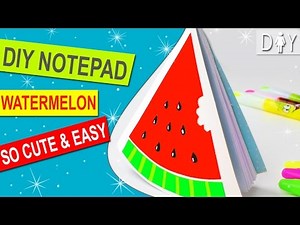 DIY NOTEPAD from scratch NO SEW 🍉 Easy Tutorial