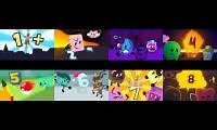 Mix of 8 videos from youtube : Burger Brawl. First 8 episodes playing at once.