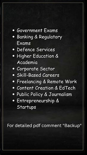 Back-up plan for UPSC Aspirants Detailed pdf in description ❤️✨