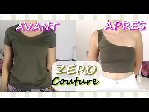 DIY : Transforme un tee-shirt en crop top SANS COUTURE !