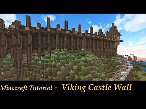 Minecraft - Simple Castle Wall Tutorial ( medieval / nordic / viking )