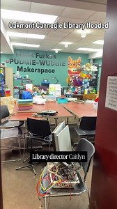 Floodwaters rush in, shutting down library in Oakmont, Pa.