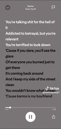 karma - taylor swift #LyricsSpedUpSongs #SpedSongsLyrics #lyricsongs #audiolyrics #lyricssongs #songlyrics #audios #songlyric #tswift #spedupsongs #swifties #taylornation #spotify #erastour #foryoupage #midnightstaylorswift #karma #capcut