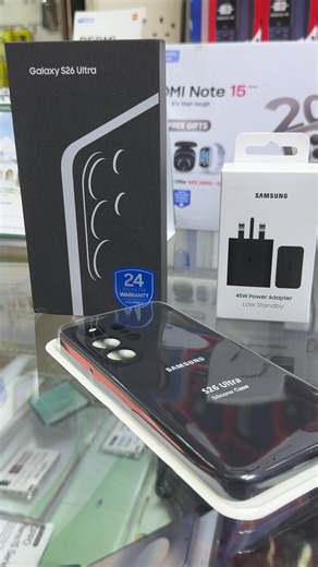 Key Features of Samsung Galaxy S26 Ultra 5G RAM: 12GB Internal Storage: 256GB, 512gb Main Camera: 200MP 10MP 50MP 50MP Front Camera: 12MP Display: 6.9 inches, Dynamic LTPO AMOLED 2X, 120Hz, HDR10 , 2600 nits (peak) Chipset: Qualcomm SM8850-AC Snapdragon 8 Elite Gen 5 (3 nm) Connectivity: Wi-Fi 7, 5G, NFC, Bluetooth 5.4, USB Type-C 3.2, DisplayPort 1.2, OTG Battery: 5000mAh, 60W Colorways: Cobalt Violet, Sky Blue, Black, White, Silver Shadow, Pink Gold#foryoupageofficiall #foryoupageofficiall #fo