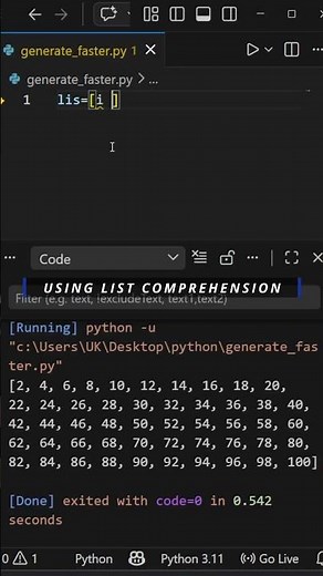 Python List Comprehension in One Minute | Python Programming #python