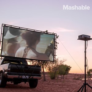 Bring the movie theater anywhere with this portable drive in projector. | Mashable