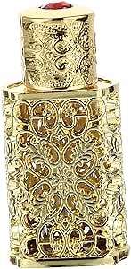 Vintage Style Terrarium Essential Oil Containers - Makeup Accessory with Diamond Crystal Design - Portable Travel Size - 3ml Golden Glass Bottle Set, 2.5x1.5cm, L13901087UTKY19MDSD02R