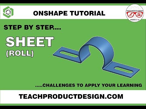 Onshape Tutorial. How to create a SHEET METAL- ROLL feature? Step by step.