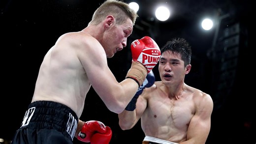 Gone in 96 seconds. Horn's career ending punch on Mundine