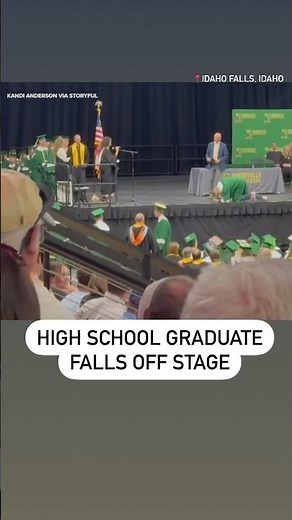 Student Trips and Falls off Graduation Stage in Idaho