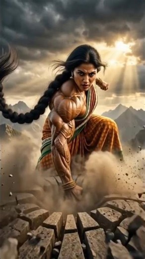 India vs Pakistan 💥 Giant Girls Break a Mountain With One Punch! #indiavspakistan #indvspak