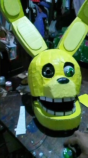 Spring bonnie eyes light testing #cosplay #springbonnie #fnaf #testing #diy #cardboard