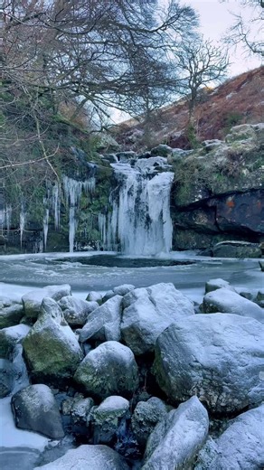 Exploring the Frozen Campsie Waterfalls in Scotland