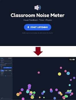 Classroom Noise Meter | Visual Sound Monitor | Bouncy Balls & Timer | No Ads
