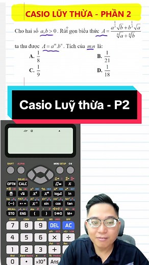 Cách tính lũy thừa nhanh với máy tính Casio