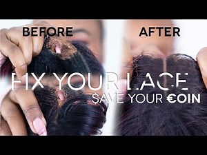 How to fix a hole in your frontal or closure FAST AND EASY! Repair your frontal!