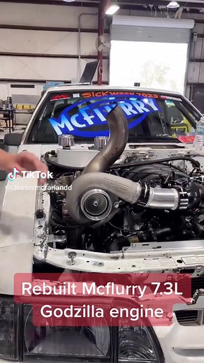 Rebuilt Mcflurry 7.3L Godzilla Engine Turbo Noises Showcase