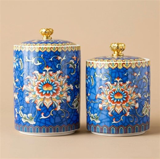 European Ceramic Storage Jar Enamel Decorative Kitchen Cereal Dispenser Coffee Table Desktop Tea Canister Living Room Candy Jars - Etsy