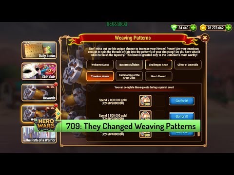 Let's Play Hero Wars 709: Weaving Patterns is Back But It's Different