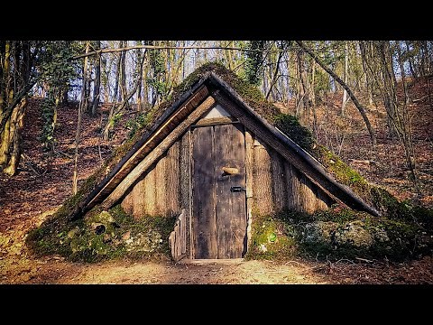 Dugout Shelter Build With Hand Tools,Bushcraft Skills, Winter Camping-Part 2