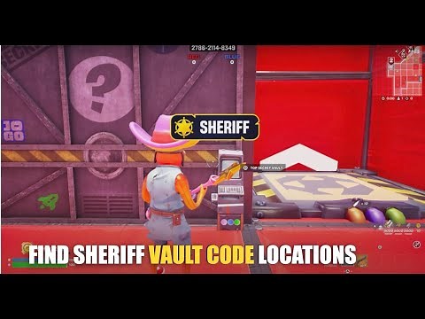 SUPER RED VS BLUE TYPICAL GAMER MAP FORTNITE - HOW TO FIND SHERIFF VAULT CODE LOCATIONS