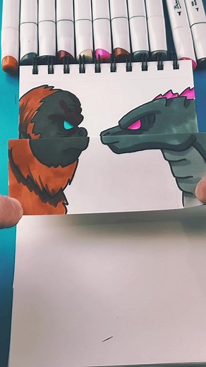 How to Draw Godzilla vs Skar King!!! #artlandhowtodraw #artland #art #howtodraw #draw #drawing #artvideos #surprisefold #godzilla #godzillaxkong #skarking #shimo #godzillavsskarking #kong