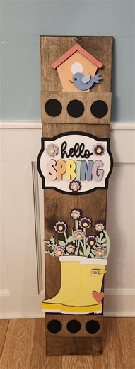 Spring and Summer Interchangeable Porch Leaner – Custom Wooden Front Porch Sign With Swappable Holiday & Everyday Designs - Etsy