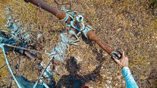 I found helicopter wreckage in the mountain while flying my RC glider