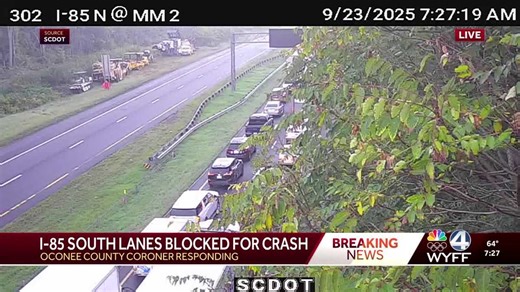 Crash on I-85 involving 4 vehicles, 1 tractor-trailer leaves 1 dead, 3 injured