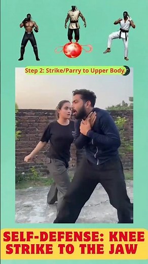 Self-defense Knee strike to the jaw for women #Shorts #martialarts #mma #karate #selfdefense #boxing