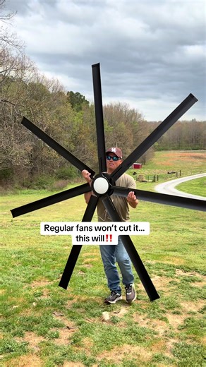 Large Ceiling Fan with Light Remote Control High Ceiling Fan Indoor Outdoor Shop Garage Fan ⸻ Description: If you’ve got a big space that never seems to cool down, this is what fixes it. This large ceiling fan is built to move serious air, making it perfect for garages, shops, barns, patios, and open living areas. The wide blade design helps circulate air across large spaces, while the built-in LED light and remote control make it easy to adjust without messing with switches. Great for staying c