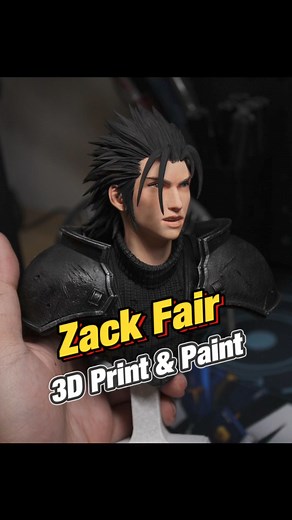 Zack Fair 3D print & paint bust! #zackfair #FinalFantasyVIIRemake #3Dprint #repaint | Wayne Industry