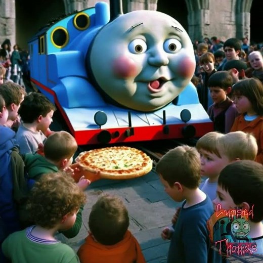 Cursed Thomas the Tank Engine Train Eats Pizza