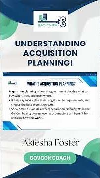 What is Acquisition Planning in Government Contracting?