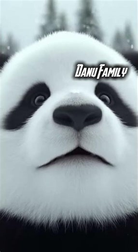 AI brought a baby panda to a snowy forest 🐼❄️ #AIvideo #Panda #BabyAnimals