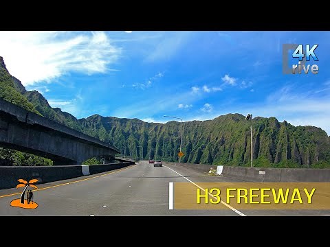 Hawaii H3 Freeway | Stunning H3 Freeway | Honolulu, Oahu 🌈 Hawaii 4K Driving