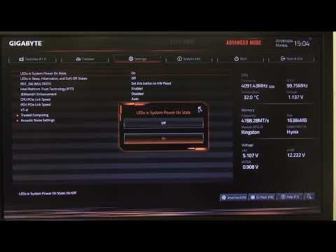 How to Enable & Disable LED Power On State on Gigabyte Eagle Series Motherboard