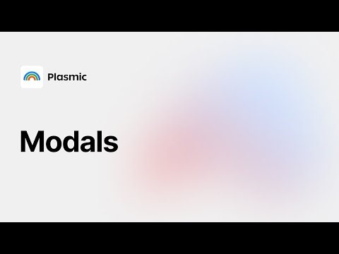 Adding modals in Plasmic
