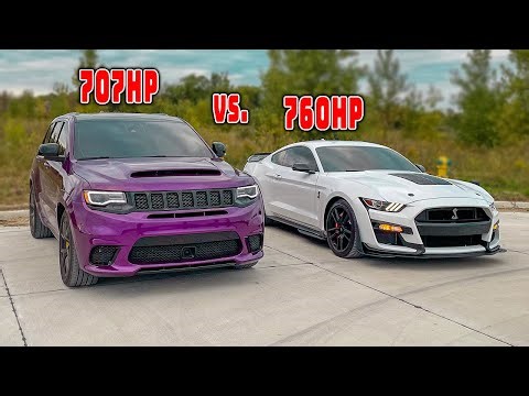 TRACKHAWK RACES MUSTANG GT500! *SHOCKING RESULTS*