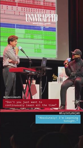 Charlie Puth via GrammyU discussing Whatever’s Clever | September 9, 2026