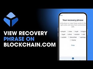 How to View Recovery Phrase on Blockchain.com !