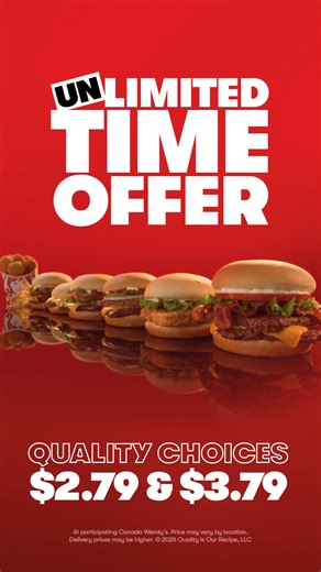 Enjoy a range of fresh, tasty options on our Quality Choices menu for 2 deliciously good prices. 😋 | Wendy's