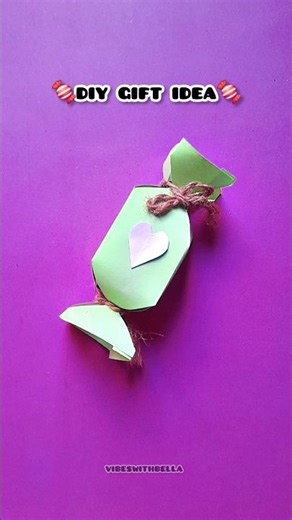 DIY 💚Cute Paper Candy with Heart 💝#diy #trending #craft #shortsfeed #shorts #giftideas