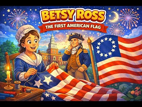 Betsy Ross: The First American Flag | Animated Kids Story 🇺🇸✨