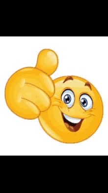 Cheerful Emoji Expressing Positivity with Thumbs-Up